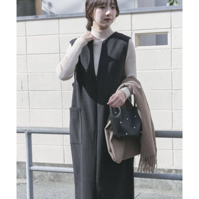 アイテムズ アーバンリサーチ ITEMS URBAN RESEARCH 『洗濯可』モチモチハイネックリブニット （ブルー）｜詳細画像