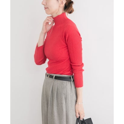 アイテムズ アーバンリサーチ ITEMS URBAN RESEARCH 『洗濯可』モチモチハイネックリブニット （ブルー）｜詳細画像