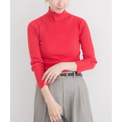 アイテムズ アーバンリサーチ ITEMS URBAN RESEARCH 『洗濯可』モチモチハイネックリブニット （ブルー）｜詳細画像