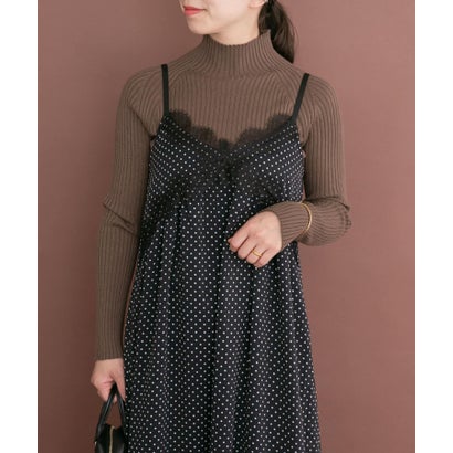 アイテムズ アーバンリサーチ ITEMS URBAN RESEARCH 『洗濯可』モチモチハイネックリブニット （ブルー）｜詳細画像
