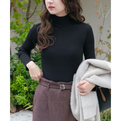 アイテムズ アーバンリサーチ ITEMS URBAN RESEARCH 『洗濯可』モチモチハイネックリブニット （ブルー）｜詳細画像