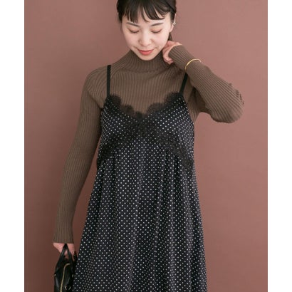 アイテムズ アーバンリサーチ ITEMS URBAN RESEARCH 『洗濯可』モチモチハイネックリブニット （ブルー）｜詳細画像