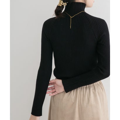 アイテムズ アーバンリサーチ ITEMS URBAN RESEARCH 『洗濯可』モチモチハイネックリブニット （ブルー）｜詳細画像