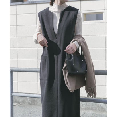アイテムズ アーバンリサーチ ITEMS URBAN RESEARCH 『洗濯可』モチモチハイネックリブニット （ブルー）｜詳細画像