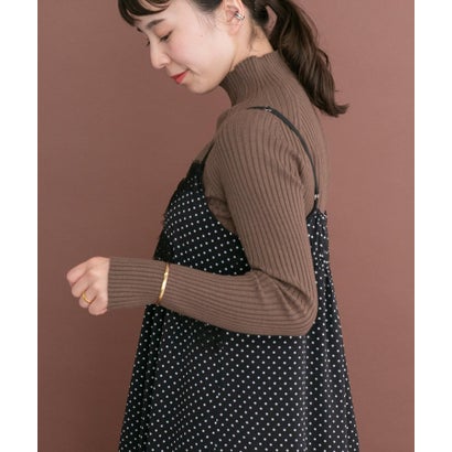 アイテムズ アーバンリサーチ ITEMS URBAN RESEARCH 『洗濯可』モチモチハイネックリブニット （ブルー）｜詳細画像