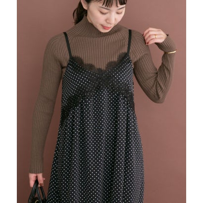 アイテムズ アーバンリサーチ ITEMS URBAN RESEARCH 『洗濯可』モチモチハイネックリブニット （ブルー）｜詳細画像