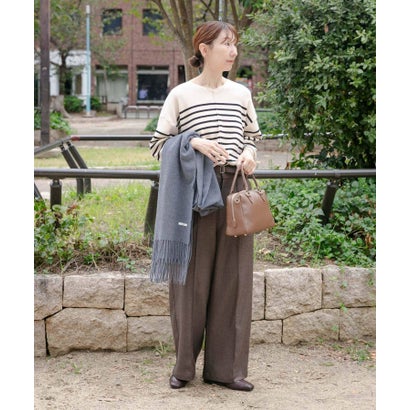 アイテムズ アーバンリサーチ ITEMS URBAN RESEARCH 『洗濯可』アウトリンキングVネックニット （パープル）｜詳細画像