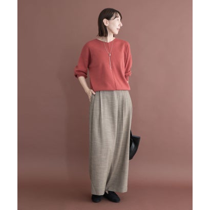 アイテムズ アーバンリサーチ ITEMS URBAN RESEARCH 『洗濯可』アウトリンキングVネックニット （パープル）｜詳細画像