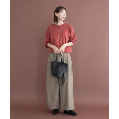 アイテムズ アーバンリサーチ ITEMS URBAN RESEARCH 『洗濯可』アウトリンキングVネックニット （パープル）｜詳細画像