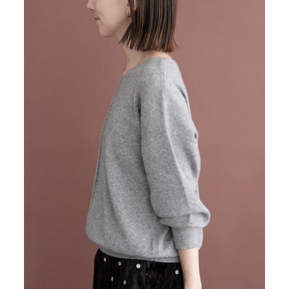 アイテムズ アーバンリサーチ ITEMS URBAN RESEARCH 『洗濯可』アウトリンキングVネックニット （パープル）｜詳細画像