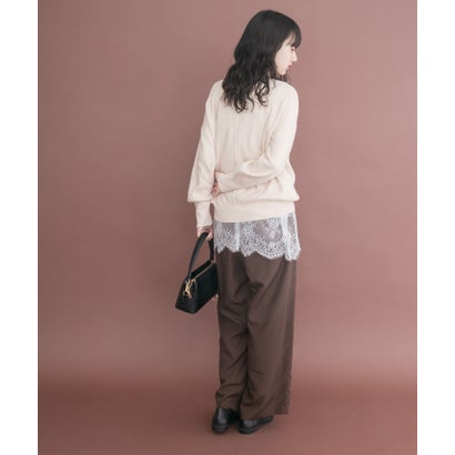 アイテムズ アーバンリサーチ ITEMS URBAN RESEARCH 『洗濯可』アウトリンキングVネックニット （パープル）｜詳細画像
