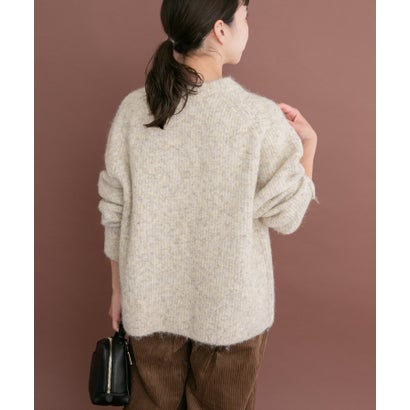 アイテムズ アーバンリサーチ ITEMS URBAN RESEARCH メランジボトルネックニット （ブルー）｜詳細画像
