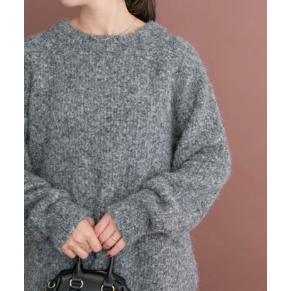 アイテムズ アーバンリサーチ ITEMS URBAN RESEARCH メランジボトルネックニット （ブルー）｜詳細画像