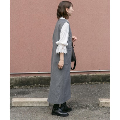 アイテムズ アーバンリサーチ ITEMS URBAN RESEARCH ウールミックスジャンスカ （ブラック）｜詳細画像