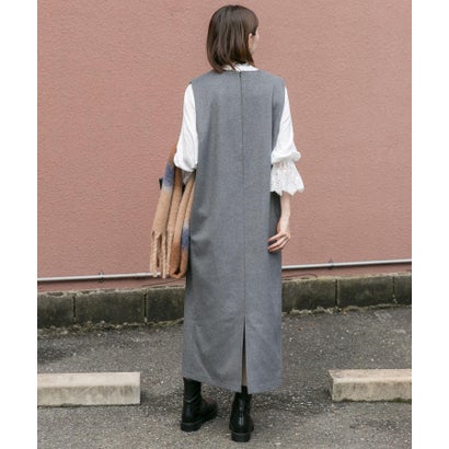 アイテムズ アーバンリサーチ ITEMS URBAN RESEARCH ウールミックスジャンスカ （ブラック）｜詳細画像