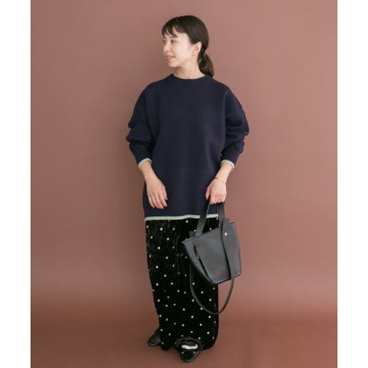 アイテムズ アーバンリサーチ ITEMS URBAN RESEARCH スウェットライクハイショクニット （グレー）｜詳細画像
