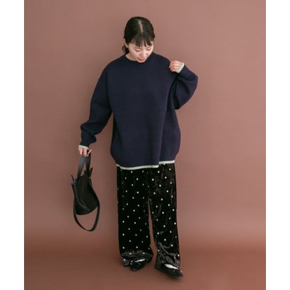 アイテムズ アーバンリサーチ ITEMS URBAN RESEARCH スウェットライクハイショクニット （グレー）｜詳細画像