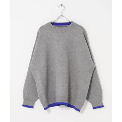 アイテムズ アーバンリサーチ ITEMS URBAN RESEARCH スウェットライクハイショクニット （グレー）｜詳細画像