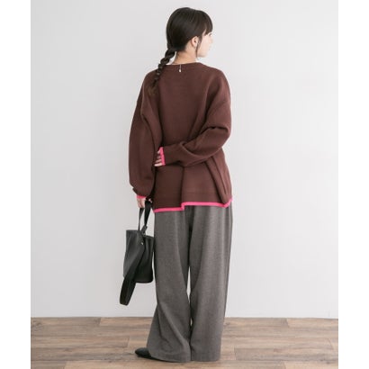 アイテムズ アーバンリサーチ ITEMS URBAN RESEARCH スウェットライクハイショクニット （グレー）｜詳細画像