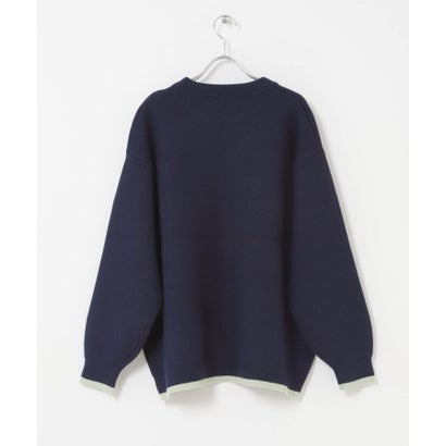 アイテムズ アーバンリサーチ ITEMS URBAN RESEARCH スウェットライクハイショクニット （ブラウン）｜詳細画像