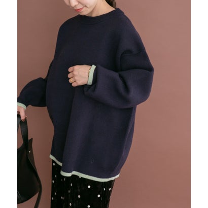アイテムズ アーバンリサーチ ITEMS URBAN RESEARCH スウェットライクハイショクニット （ブラウン）｜詳細画像