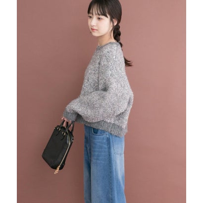 アイテムズ アーバンリサーチ ITEMS URBAN RESEARCH ブークレニットプルオーバー （ベージュ）｜詳細画像