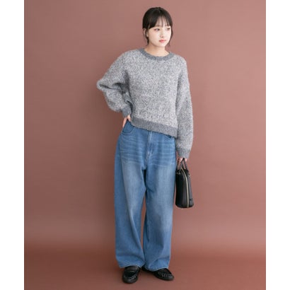 アイテムズ アーバンリサーチ ITEMS URBAN RESEARCH ブークレニットプルオーバー （ベージュ）｜詳細画像