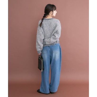 アイテムズ アーバンリサーチ ITEMS URBAN RESEARCH ブークレニットプルオーバー （ベージュ）｜詳細画像