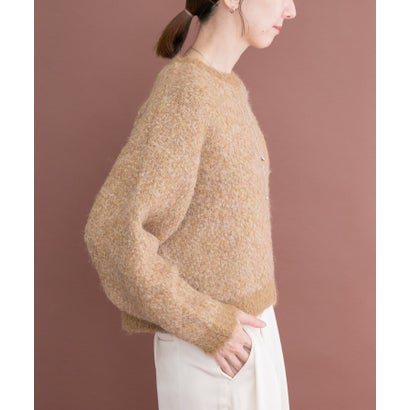 アイテムズ アーバンリサーチ ITEMS URBAN RESEARCH ブークレニットプルオーバー （ベージュ）｜詳細画像