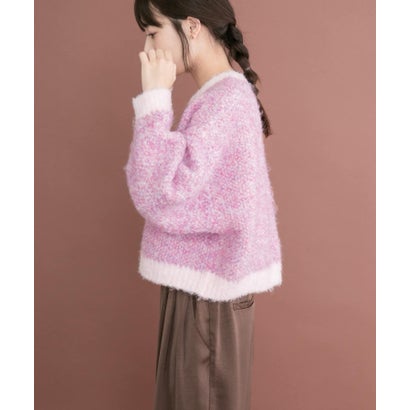 アイテムズ アーバンリサーチ ITEMS URBAN RESEARCH ブークレニットプルオーバー （ピンク）｜詳細画像