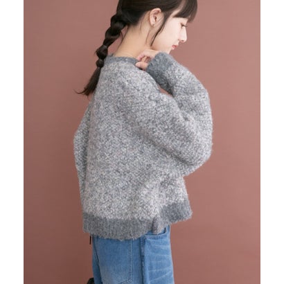 アイテムズ アーバンリサーチ ITEMS URBAN RESEARCH ブークレニットプルオーバー （ピンク）｜詳細画像