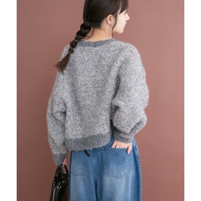 アイテムズ アーバンリサーチ ITEMS URBAN RESEARCH ブークレニットプルオーバー （ピンク）｜詳細画像