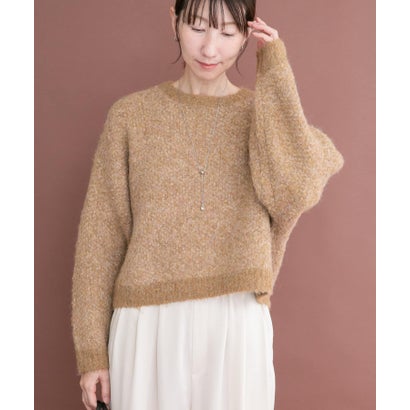 アイテムズ アーバンリサーチ ITEMS URBAN RESEARCH ブークレニットプルオーバー （グレー）｜詳細画像