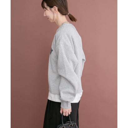 アイテムズ アーバンリサーチ ITEMS URBAN RESEARCH クロップドロゴスウェット （ネイビー）｜詳細画像