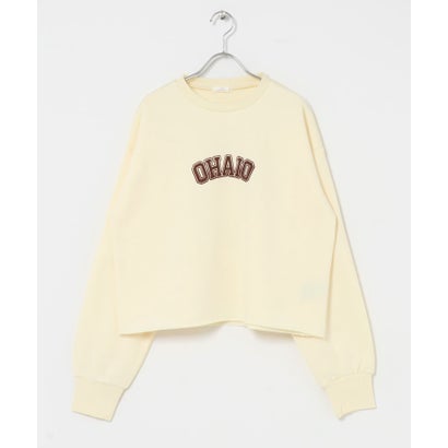 アイテムズ アーバンリサーチ ITEMS URBAN RESEARCH クロップドロゴスウェット （グレー）｜詳細画像