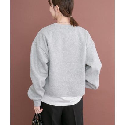 アイテムズ アーバンリサーチ ITEMS URBAN RESEARCH クロップドロゴスウェット （アイボリー）｜詳細画像