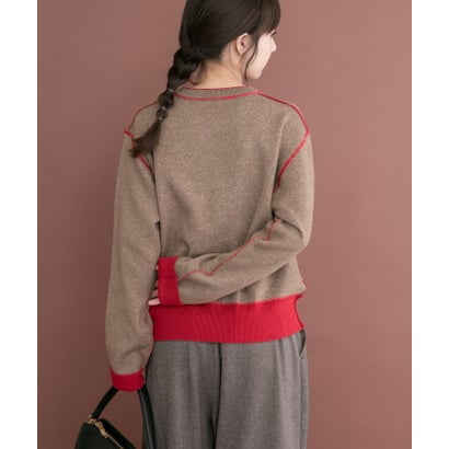 アイテムズ アーバンリサーチ ITEMS URBAN RESEARCH 2WAYリバーシブルニット （グレー）｜詳細画像