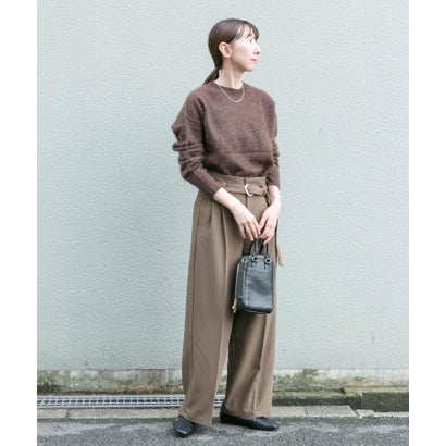 アイテムズ アーバンリサーチ ITEMS URBAN RESEARCH ウールミンククルーネックニット （ブルー）｜詳細画像