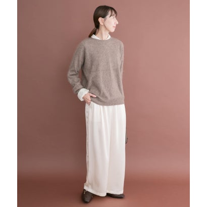 アイテムズ アーバンリサーチ ITEMS URBAN RESEARCH ウールミンククルーネックニット （ブルー）｜詳細画像