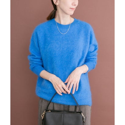 アイテムズ アーバンリサーチ ITEMS URBAN RESEARCH ウールミンククルーネックニット （ベージュ）｜詳細画像