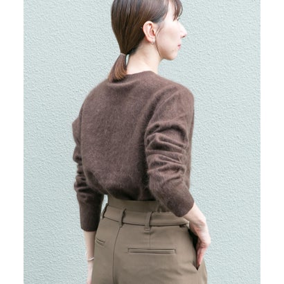 アイテムズ アーバンリサーチ ITEMS URBAN RESEARCH ウールミンククルーネックニット （ホワイト）｜詳細画像