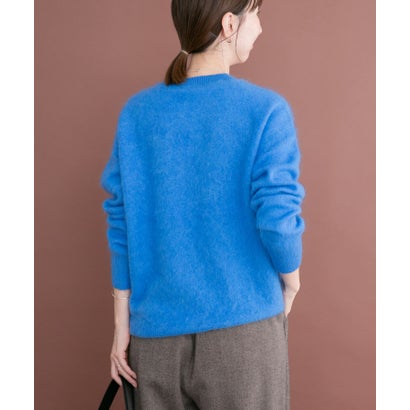 アイテムズ アーバンリサーチ ITEMS URBAN RESEARCH ウールミンククルーネックニット （ホワイト）｜詳細画像