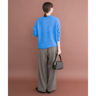 アイテムズ アーバンリサーチ ITEMS URBAN RESEARCH ウールミンククルーネックニット （ホワイト）｜詳細画像