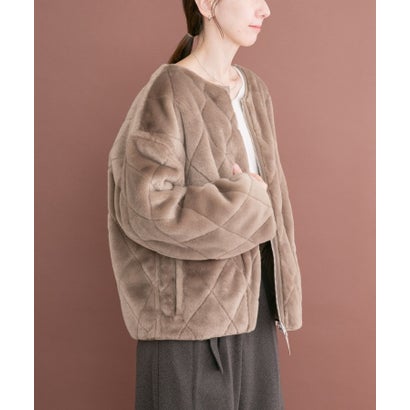 アイテムズ アーバンリサーチ ITEMS URBAN RESEARCH リバーシブルファーブルゾン （モカ）｜詳細画像