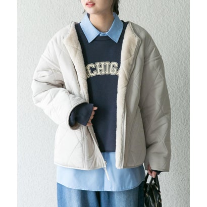 アイテムズ アーバンリサーチ ITEMS URBAN RESEARCH リバーシブルファーブルゾン （モカ）｜詳細画像