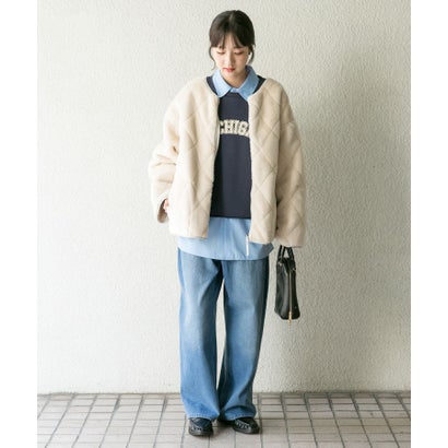 アイテムズ アーバンリサーチ ITEMS URBAN RESEARCH リバーシブルファーブルゾン （モカ）｜詳細画像