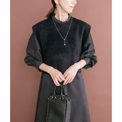 アイテムズ アーバンリサーチ ITEMS URBAN RESEARCH フェザーベストコンビワンピース （ベージュ）｜詳細画像