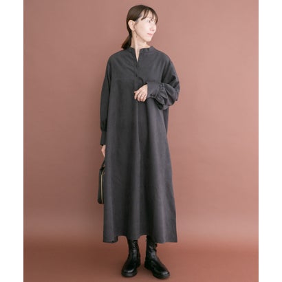 アイテムズ アーバンリサーチ ITEMS URBAN RESEARCH フェザーベストコンビワンピース （グレー）｜詳細画像