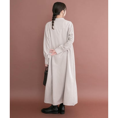 アイテムズ アーバンリサーチ ITEMS URBAN RESEARCH フェザーベストコンビワンピース （グレー）｜詳細画像