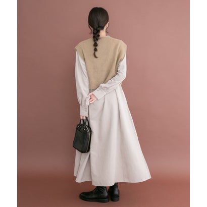 アイテムズ アーバンリサーチ ITEMS URBAN RESEARCH フェザーベストコンビワンピース （ブラック）｜詳細画像
